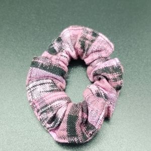 Hair Scrunchie Handmade Guatamala Pink Hair Tie